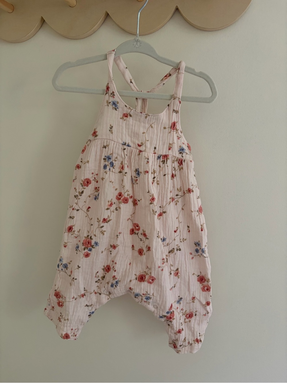 Angel Dear Pink Floral Muslin Sundress